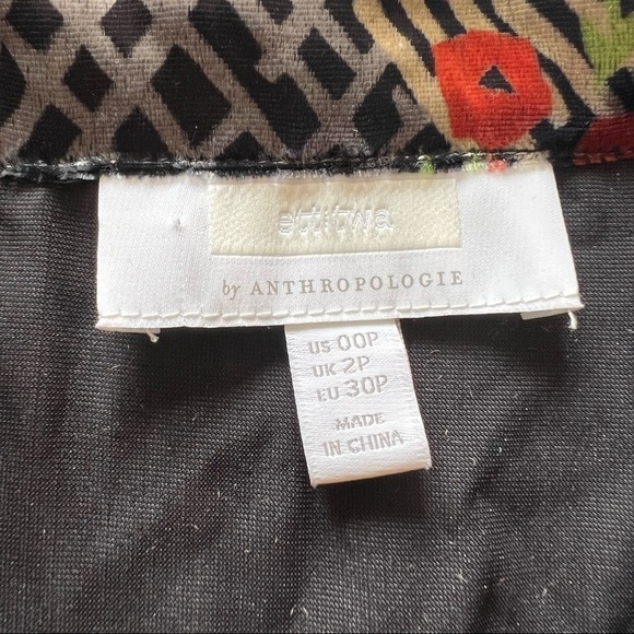 Anthropologie Ett:twa Blazer Velvet Wrap Multicolor Sz 00P - Picture 9 of 11